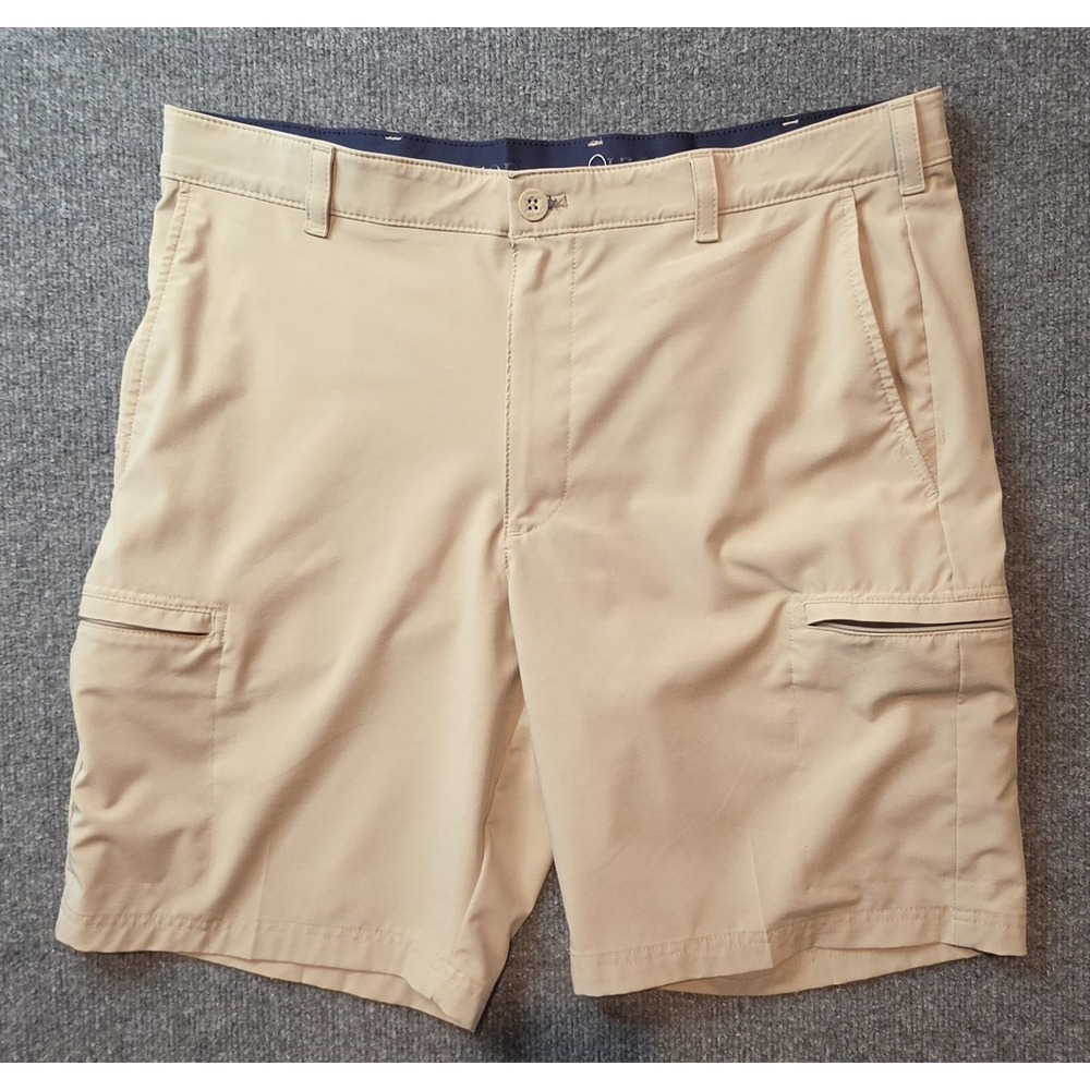 IZOD Golf Khaki Shorts Mens 36 Performance Stretch Flat Front 9" Casual